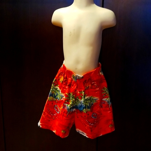 Toddler Aloha Wear Hawaiian Print Tshirt over matching shorts Size M (10-12) - Picture 2 of 12